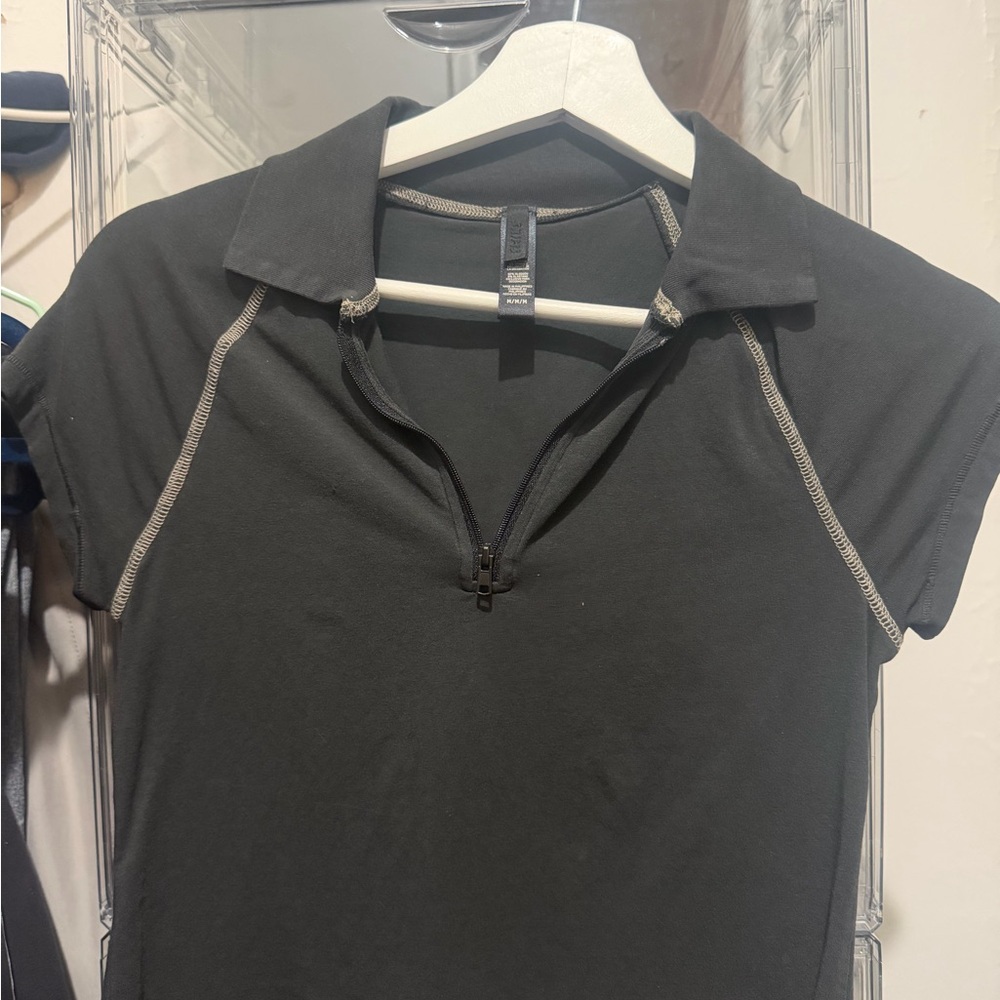 SKIMS Black Crop Top